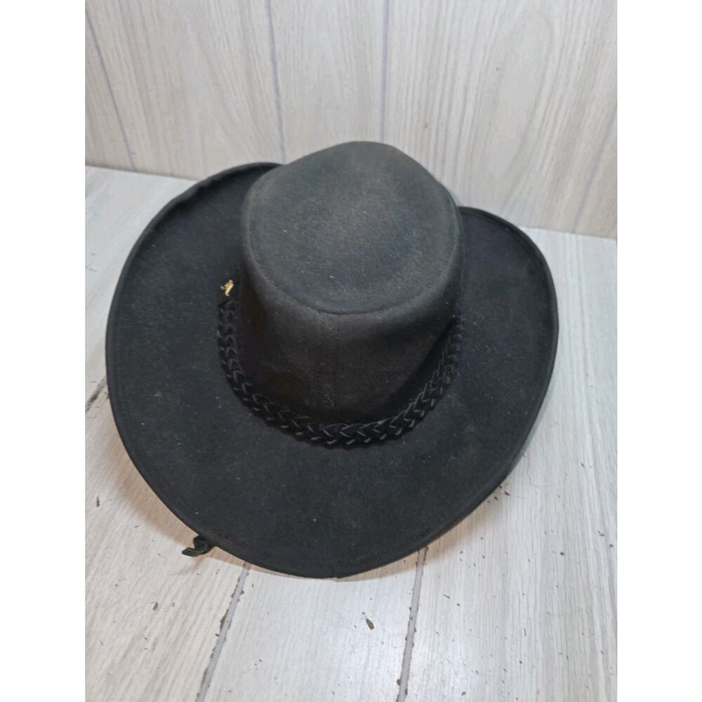 KAKADU Traders Australia Black Hat 2H09 Size XXL Leather Braided Band